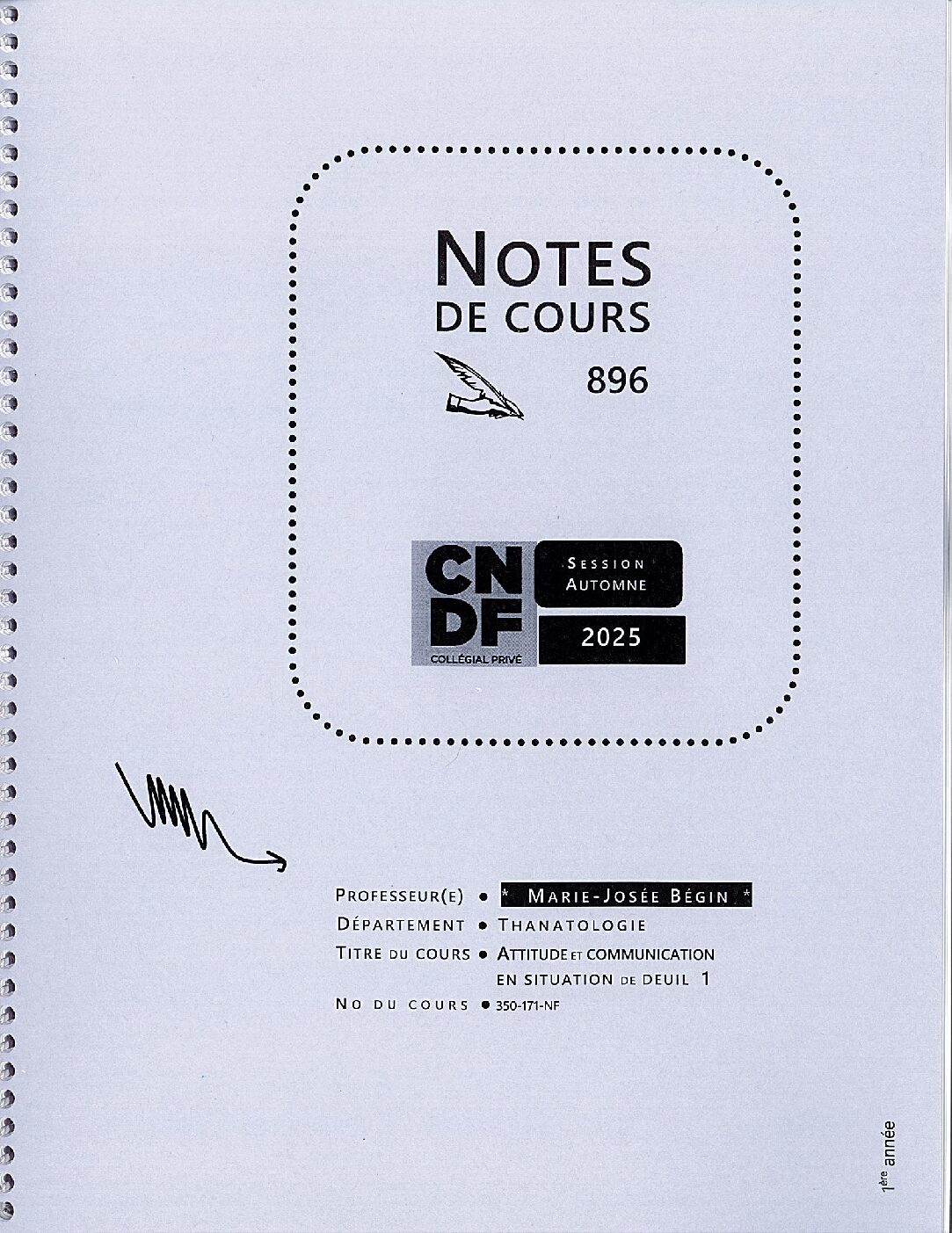 Note de cours # 896 - Attitude et communication en situation de deuil 1