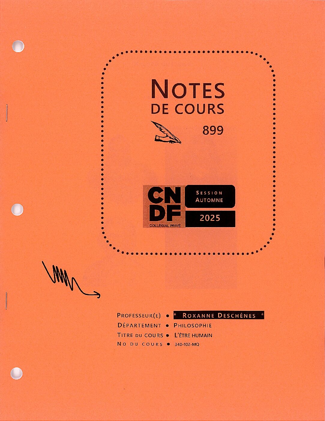 Note de cours # 899 - L'Être humain