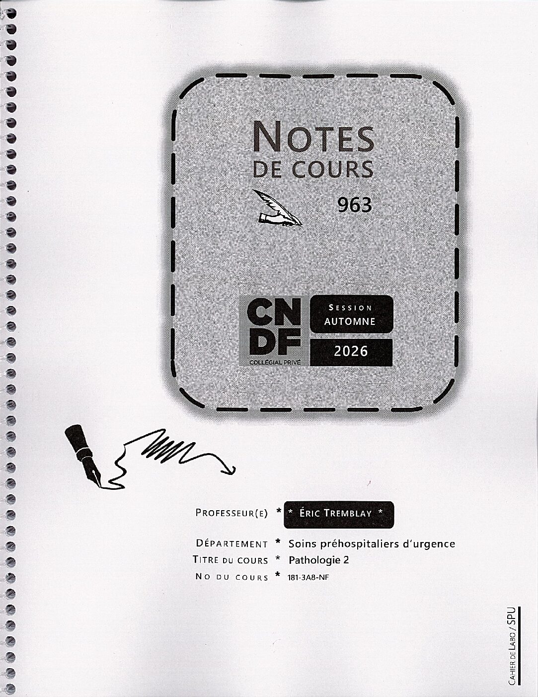Note de cours # 963 - Pathologie 2