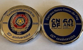 Jeton commémoratif 60e CNDF - 30e Techniques policières