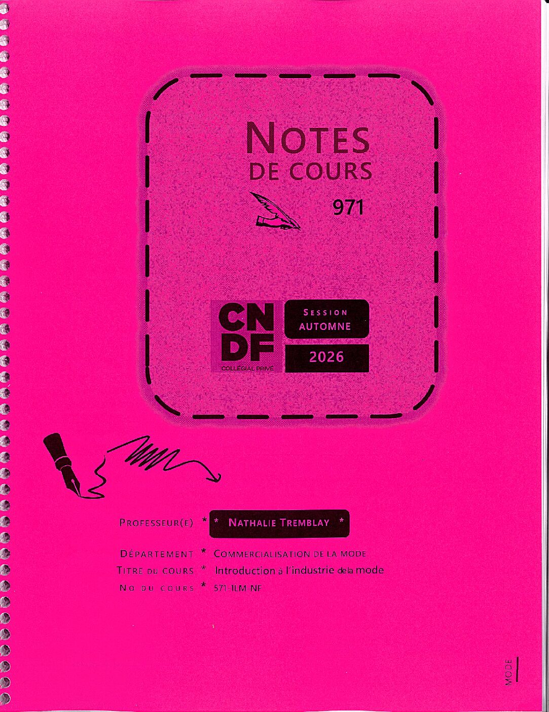 Note de cours # 971 - Introduction à l'industrie de la mode