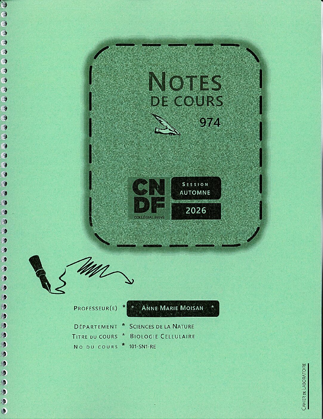 Note de cours # 974 - Biologie cellulaire