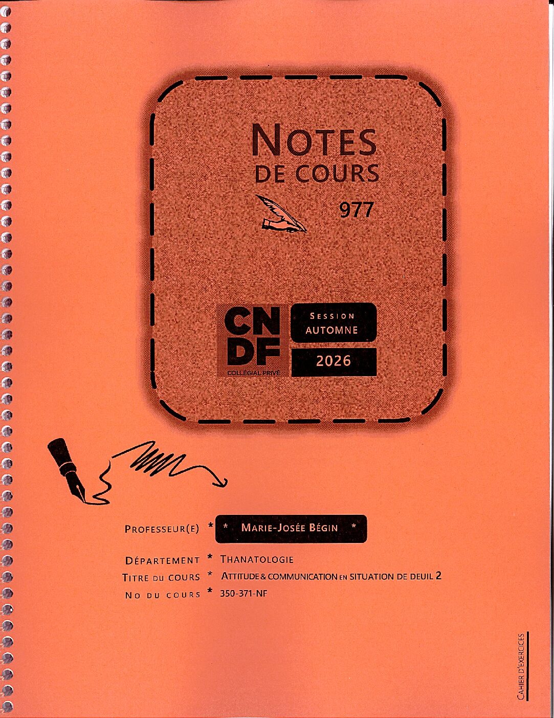 Note de cours # 977 - Attitude et communication en situation de deuil 2